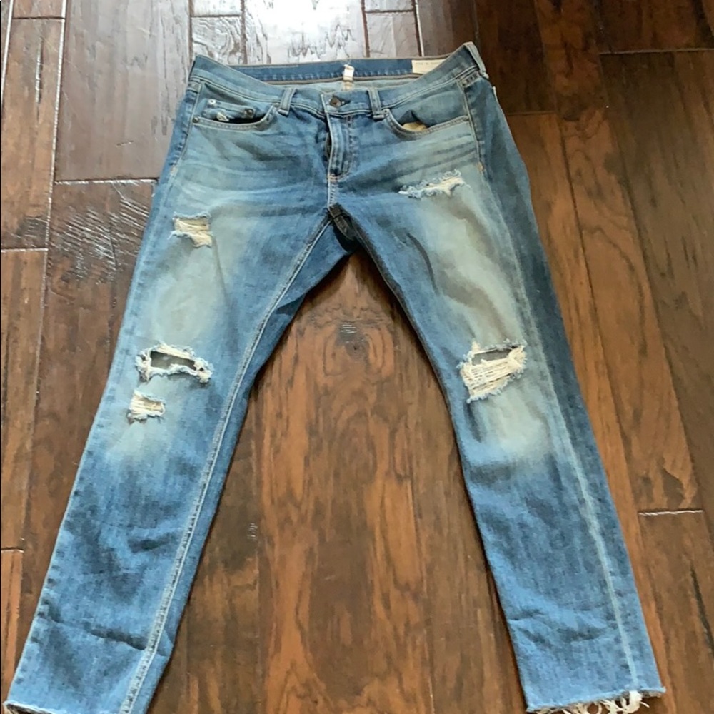 RAG & BONE distressed boyfriend jean